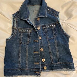 Jordache studded jean vest